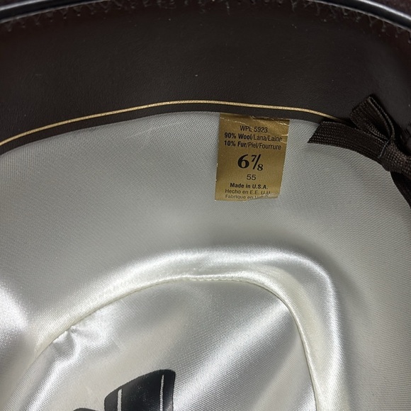 Dyna Felt Classic BrownFedora Hat size 6 7/8 - Picture 9 of 9